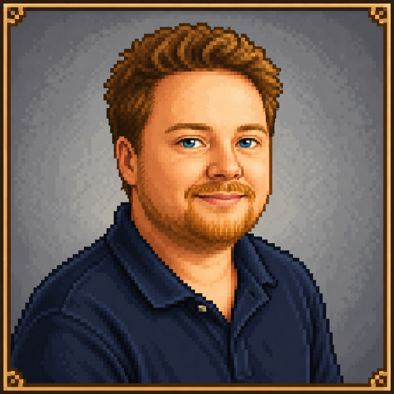 Pixelportret van Meneer Hennebel